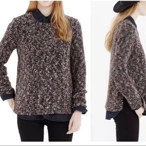 Madewell Firelight Pullover Jewel Tone Marled Sweater Wool Blend Woman's Small